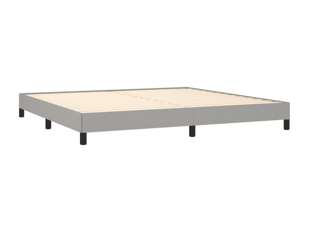 Cadre de lit Gris clair 200x200 cm Tissu AGPM78300