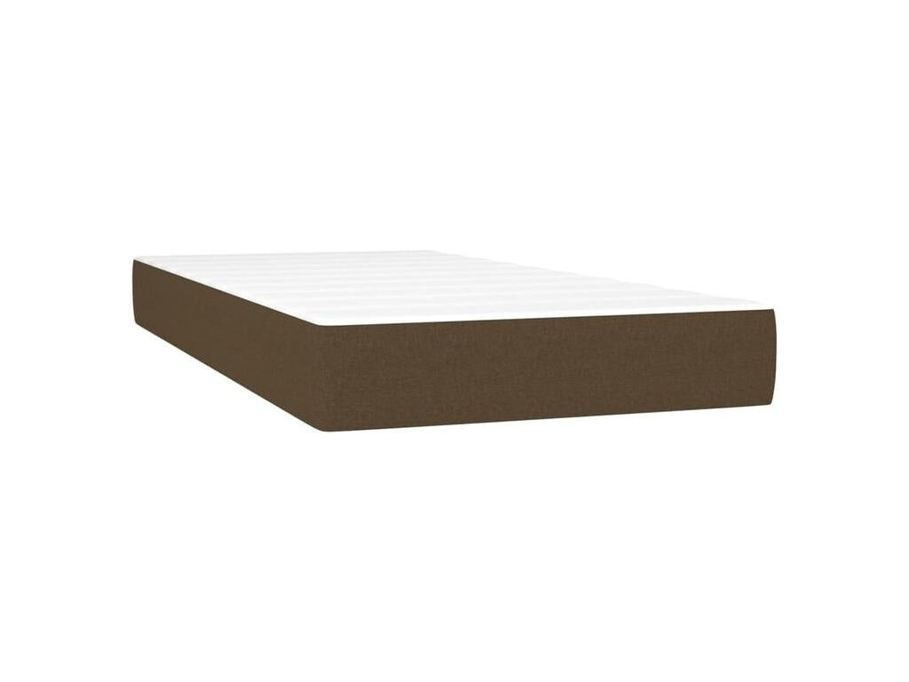 Sommier à Boislis de lit avec matelas Marron foncé 80x200 KZYG41160