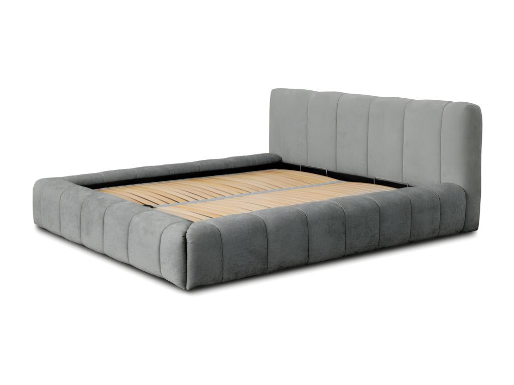 Lit coffre 160x200 coloris gris - Collection Boislis SGVT47025