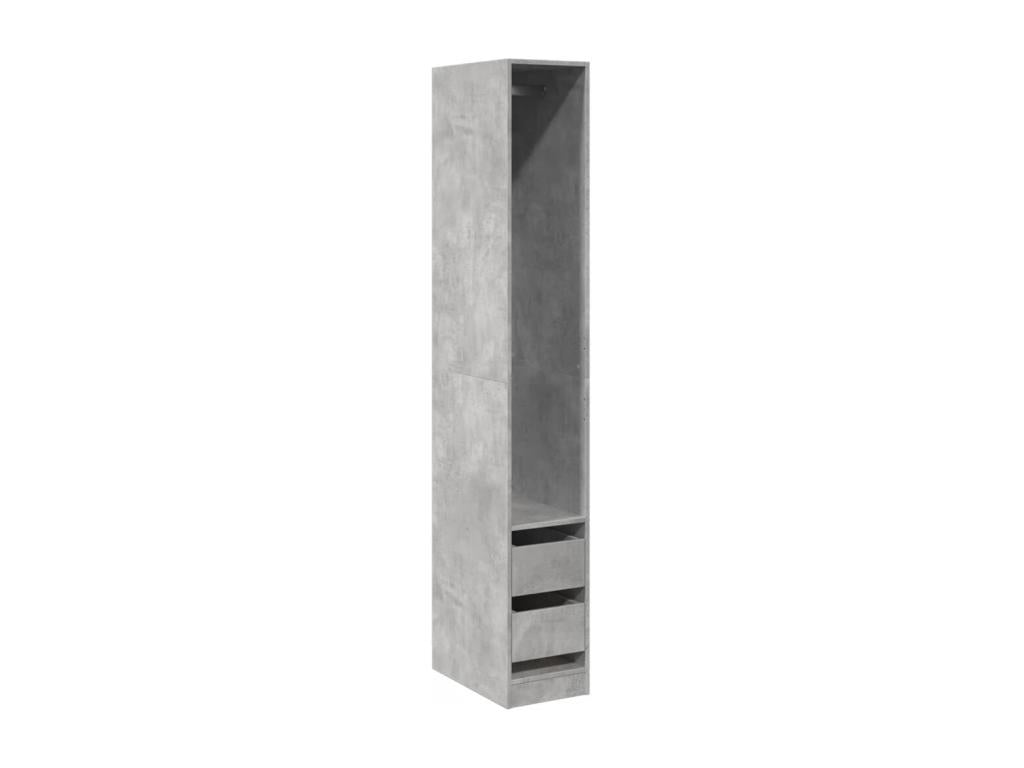 Garde-robe gris béton 30x50x200 cm bois d'ingénierie QZQA04685