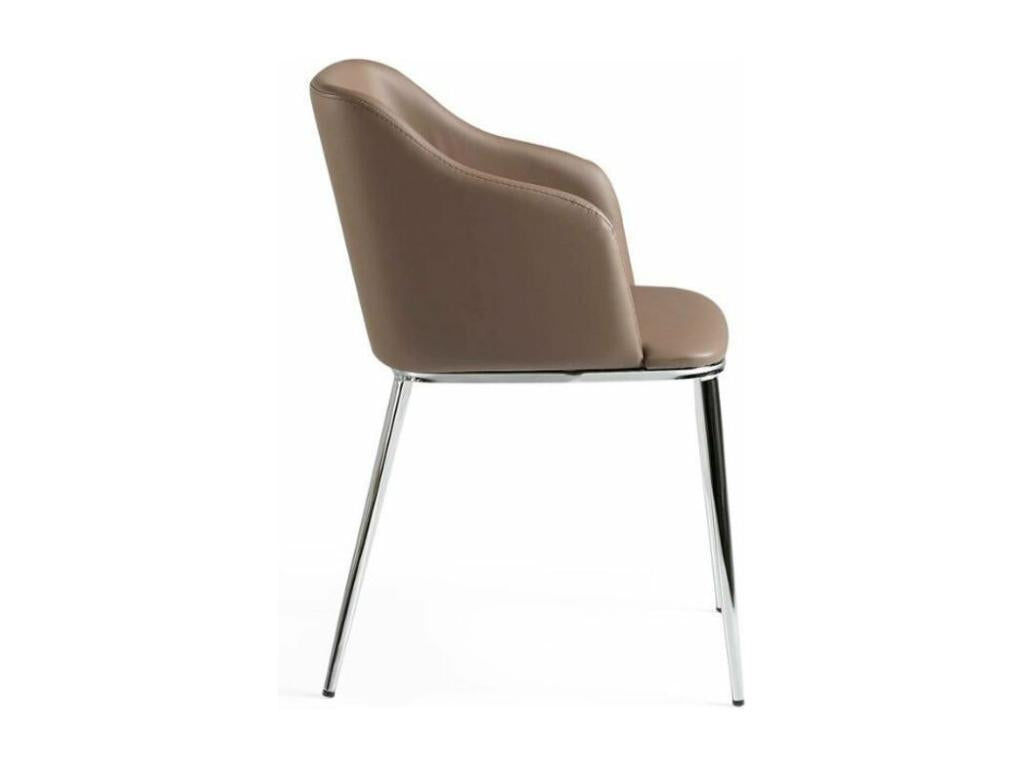 Fauteuil moderne simili et pieds acier chromé Boislis - Lot de 2-Couleur Boislis 24 Boislis YGDJ76448