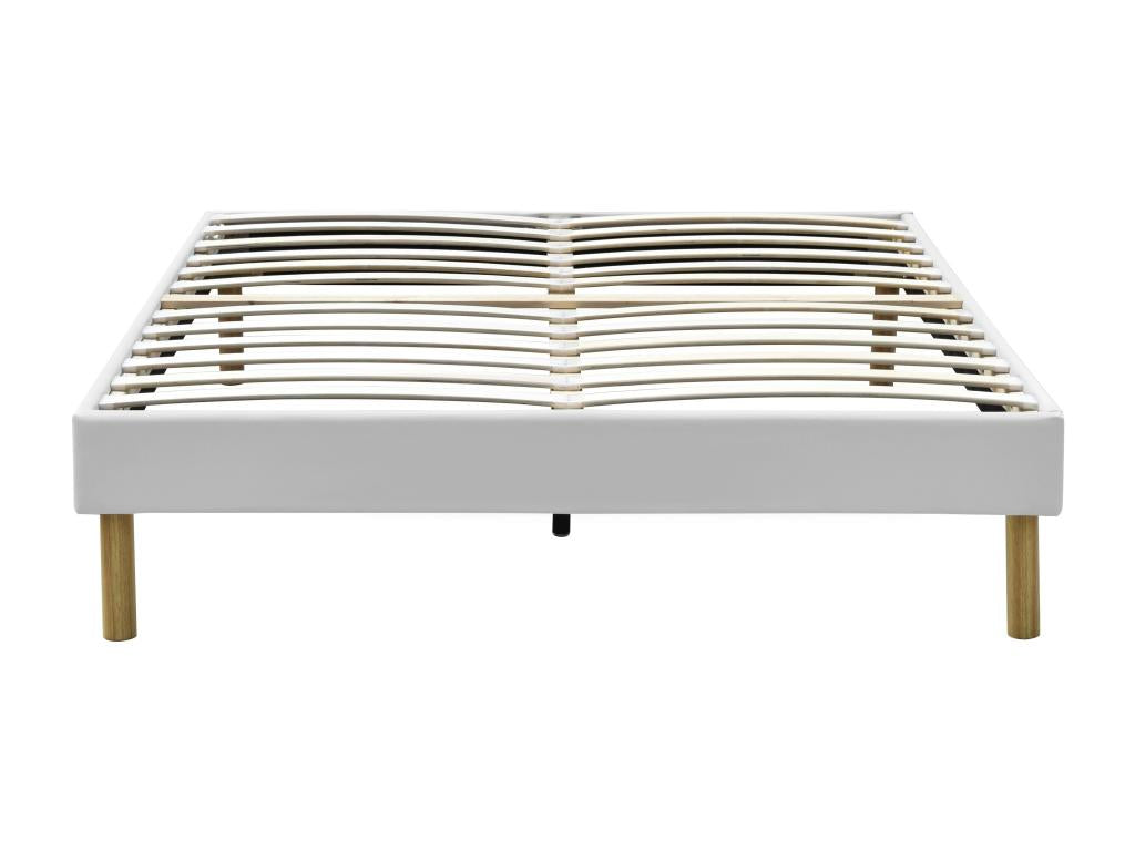 Matelas et sommier Boislis blanc ressorts mémoire de forme 140x200 cm confort moelleux 5 zones WTJT97863