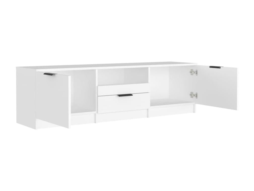 Meuble TV Blanc 140x35x40 cm Bois d'ingénierie QRZA97872