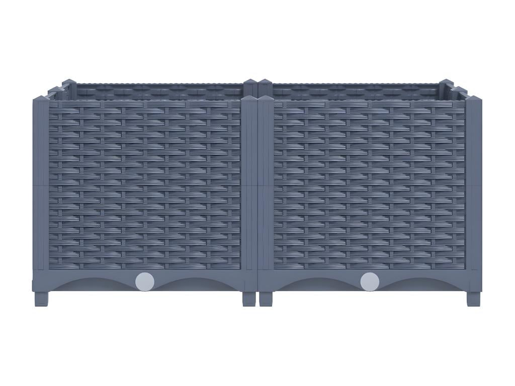 Lit surélevé 80x80x38 cm Polypropylène IEQL68953