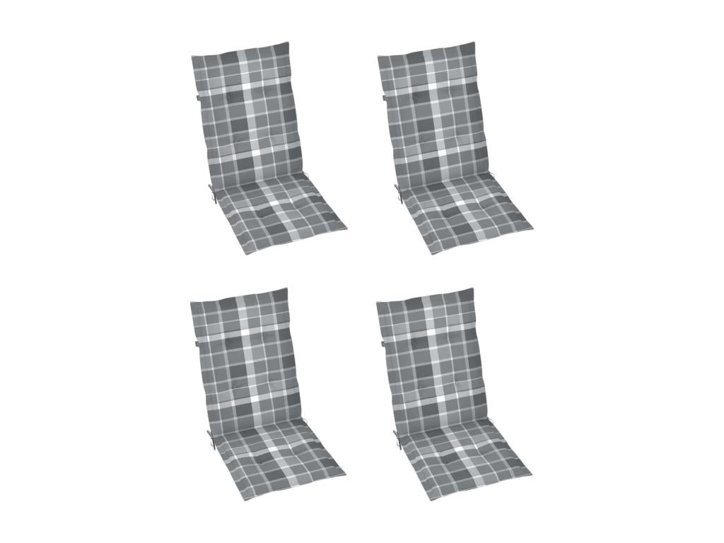 Chaises pliables de jardin 3 pièces avec coussins Bois d'Boislis WVFX91522