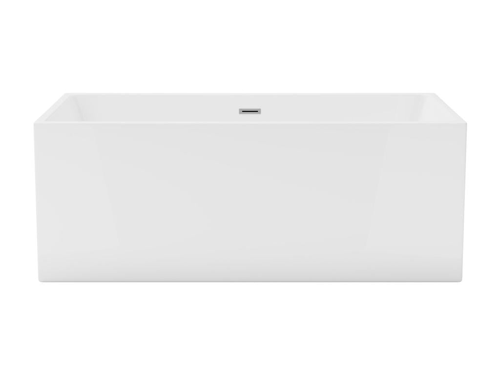 Baignoire semi-îlot rectangulaire - 315 L - 170x80x58 cm - Blanche - Acrylique - Boislis RREH45392