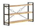 Bibliothèque à 3 niveaux 140x30x80 cm Bois de manguier massif OUVH54205