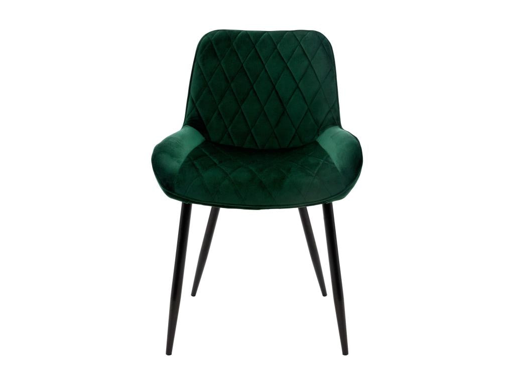 Lot de 4 chaises de salle à manger Chaise de salon Chaise de cuisine Vert foncé Velours AKLL63775