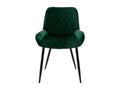Lot de 4 chaises de salle à manger Chaise de salon Chaise de cuisine Vert foncé Velours AKLL63775