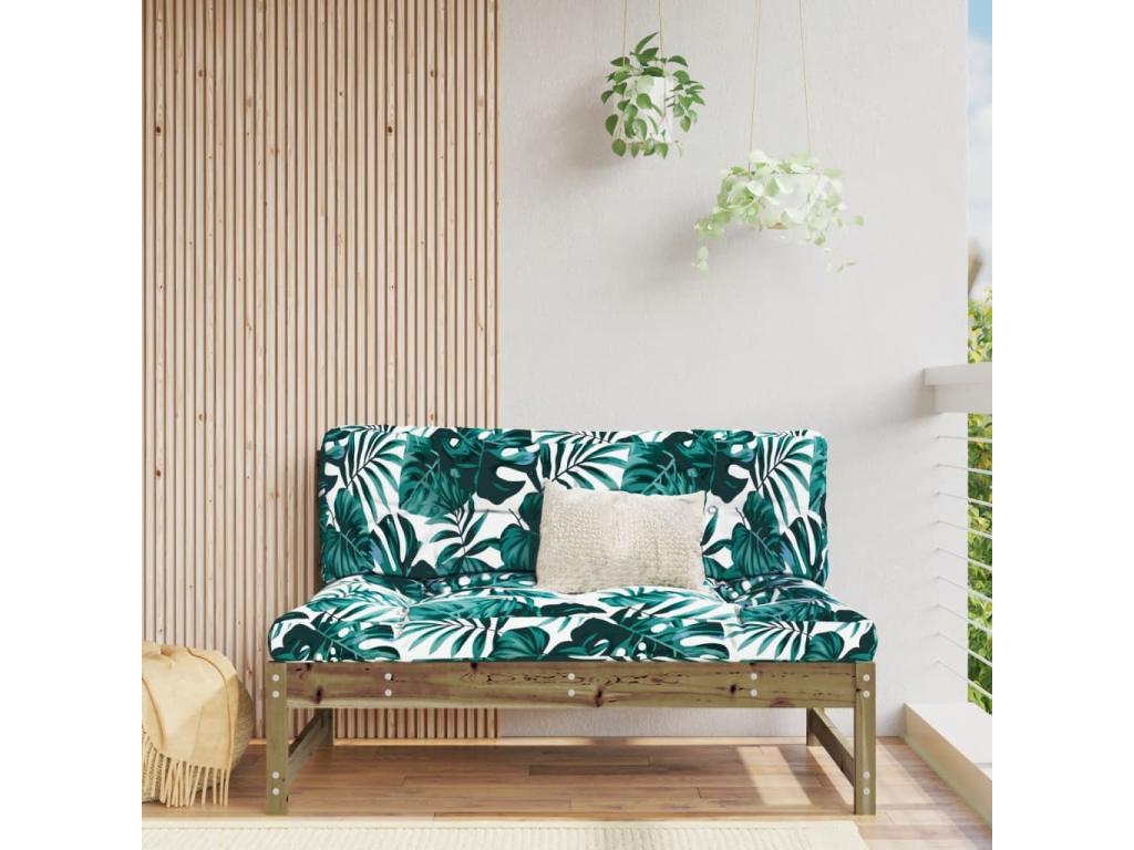 Canapé central de jardin 120x80 cm bois de pin imprégné UCHP80811