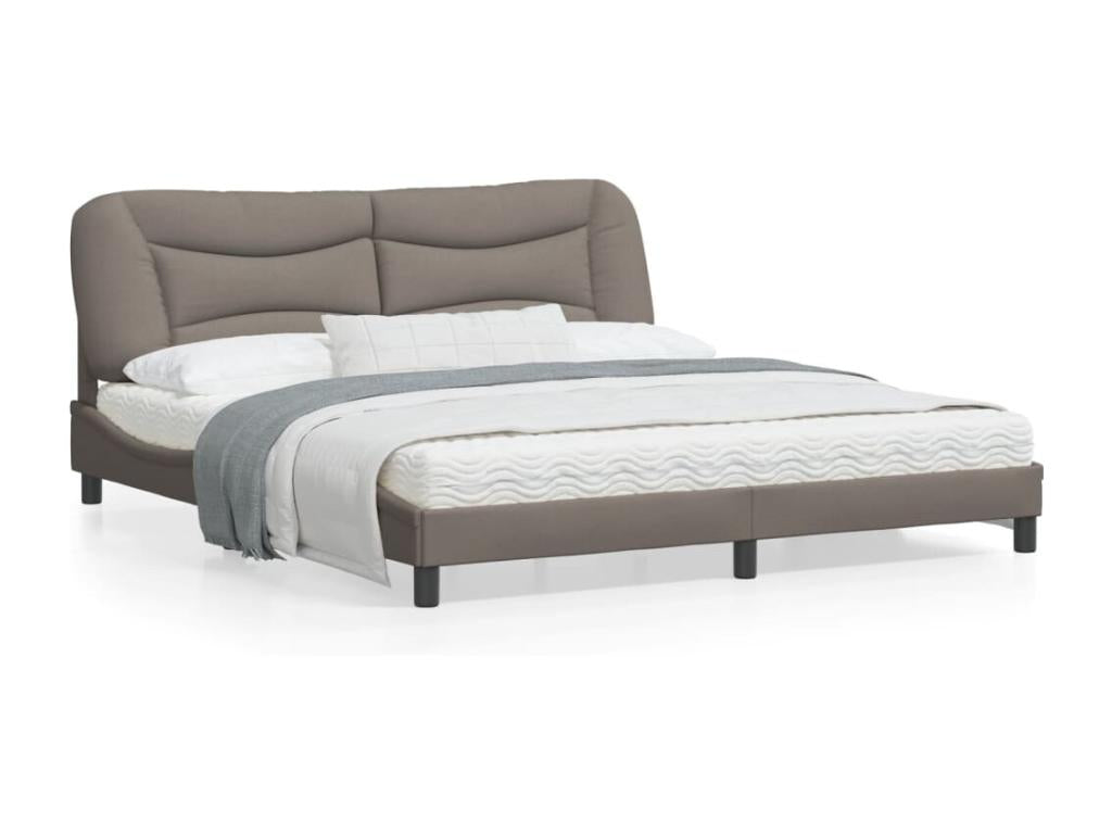 Cadre de lit avec tête de lit Boislis 180x200 cm Tissu WJEQ95754