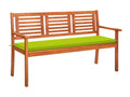 Banc de jardin 3 places avec coussin 150 cm Bois d'eucalyptus RUOL53277