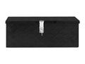 Boislis Premium - Boîte de rangement Noir 70x31x27 cm Aluminium UIKG60223