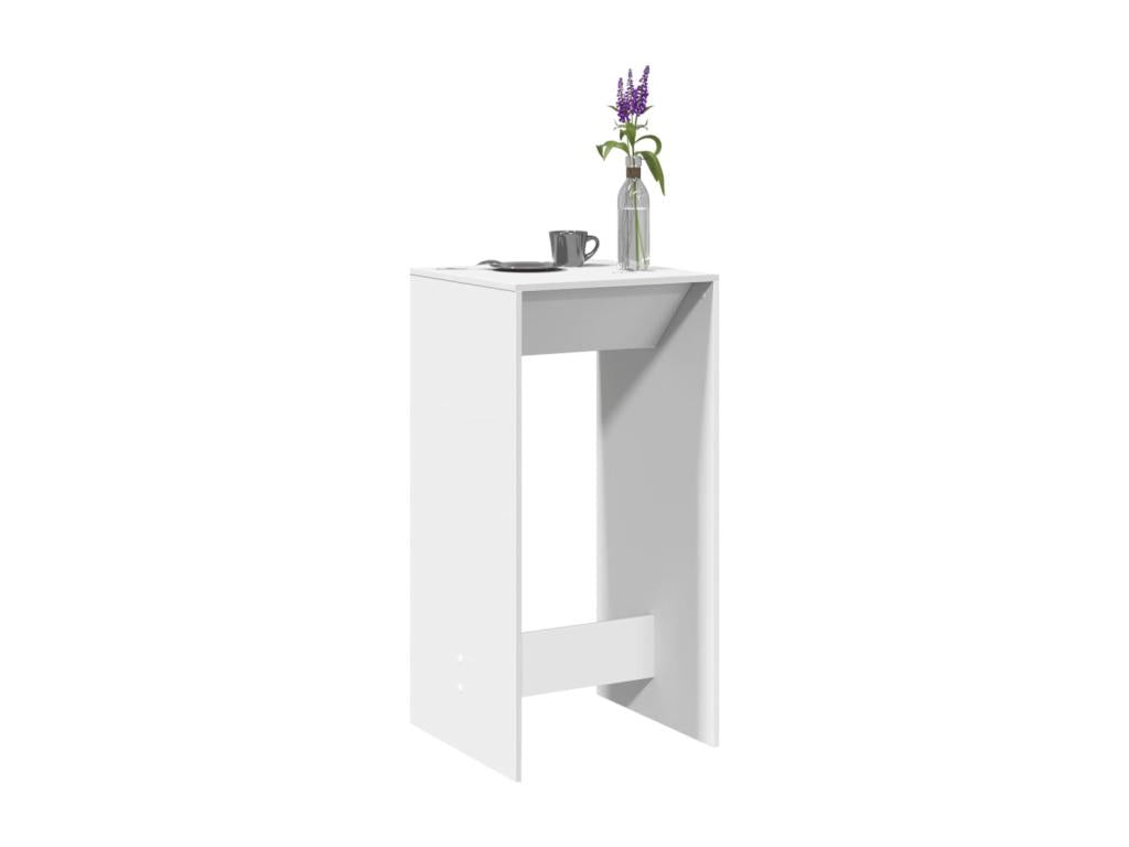 Table de bar blanc 51x50x103,5 cm bois d'ingénierie YSQK94836