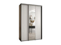 ARMOIRE Boislis 3 À PORTES COULISSANTES 235.2/150/60 3 portes Noir/Blanc/Argent KXGZ65800
