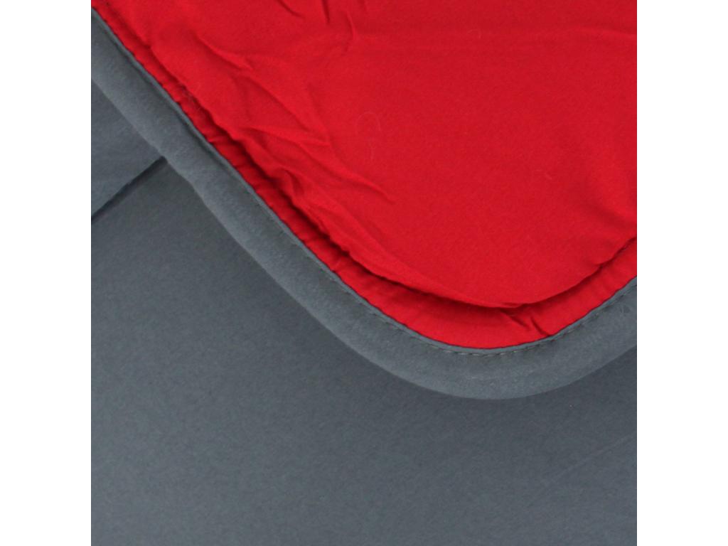 Couette été 240x220 cm Boislis BICOLORE Gris/Rouge garnissage fibre polyester 200 g/m2 NRLP78845