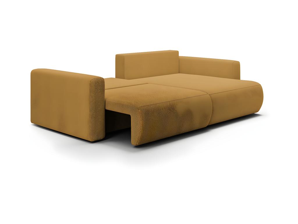 Canapé d'angle réversible convertible 3 places coffre Boislis Jaune TCPL01585