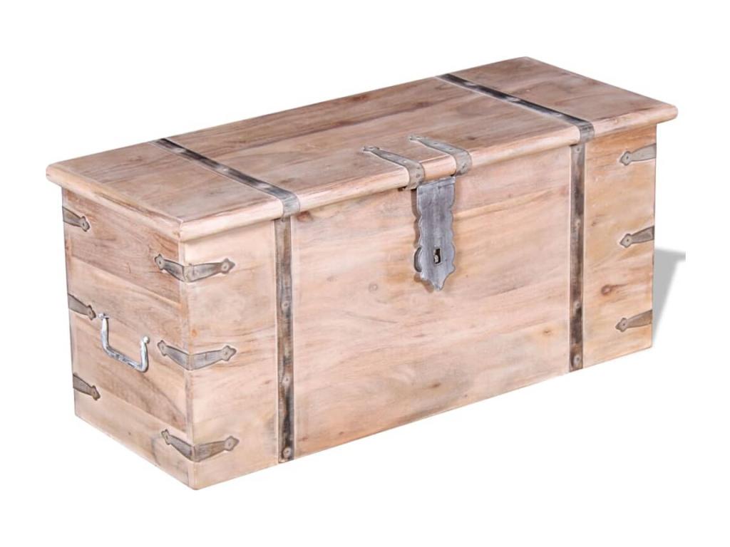 Ensemble de deux coffres de rangement Bois d'Boislis VQOE51306