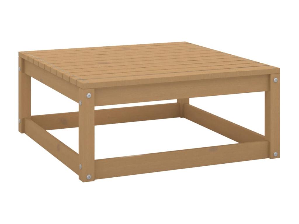 Salon de jardin 5 pcs marron miel bois de pin massif MKRS57021