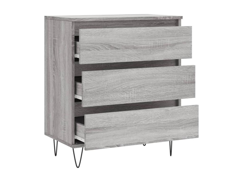 Buffet Boislis gris 60x35x70 cm Bois d'ingénierie XGHW93442