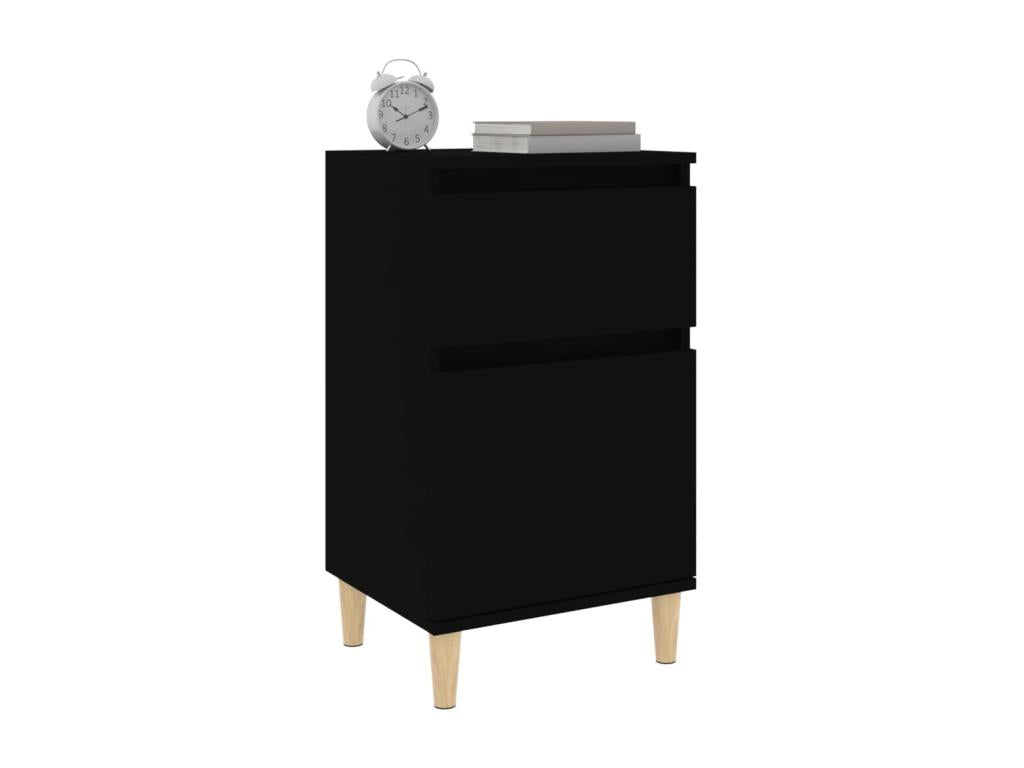 Table de chevet noire 40x35x70 cm QBHC75732