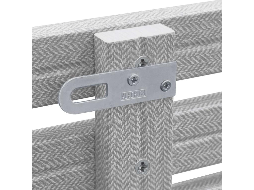 Boislis Tête de Lit Bois Recyclé Dm Style Japonais avec Pieds 150x115cm Lits 150 - Pointes Grises BELX15781