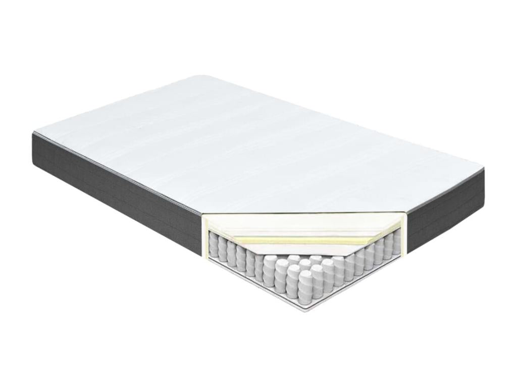 Sommier tapissier Gris foncé Tissu 140x200 cm PKLF83826