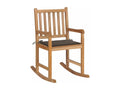 Chaise à bascule avec coussin Boislis Bois de teck solide OVRJ53186
