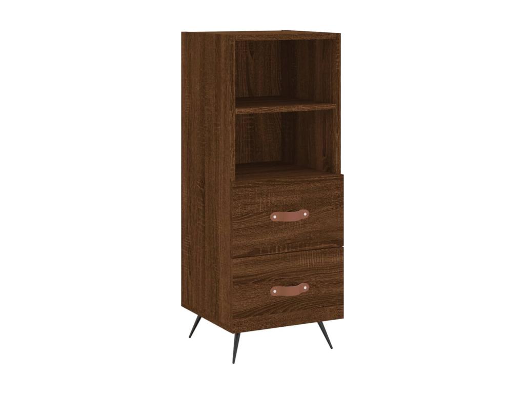 Buffet haut Chêne marron 34,5x34x180 cm Bois d'ingénierie FHNI43461