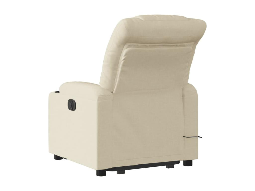 Fauteuil inclinable massant Crème Tissu NSUF63492
