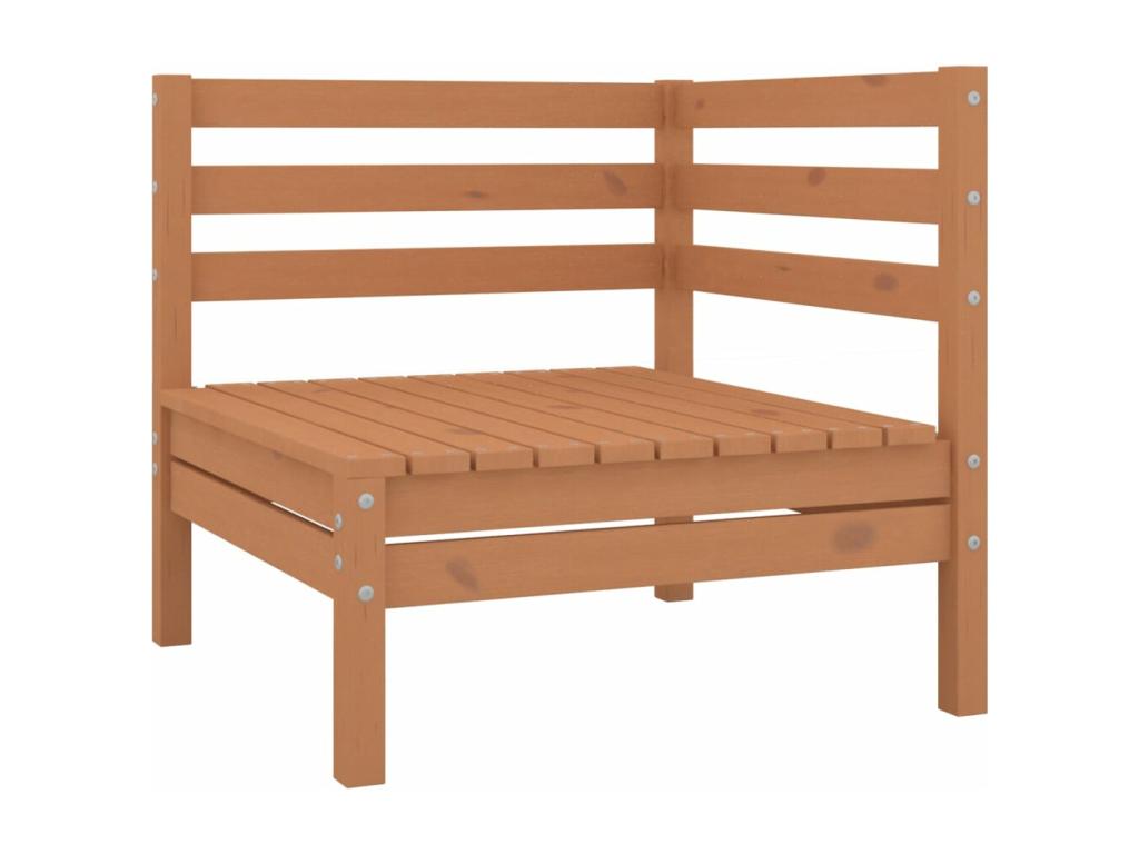 Salon de jardin 7 pièces Bois de pin massif Marron miel UAWL43759