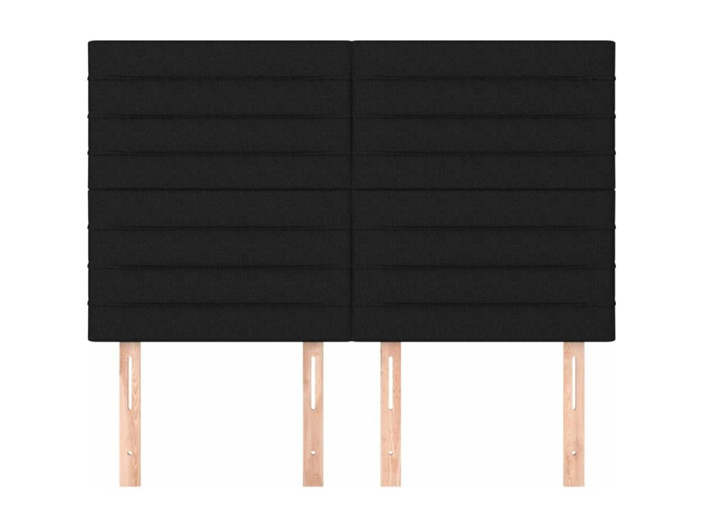 Tête de lit 4 pièces Noir 72x5x78/88 cm Tissu PUNO79730