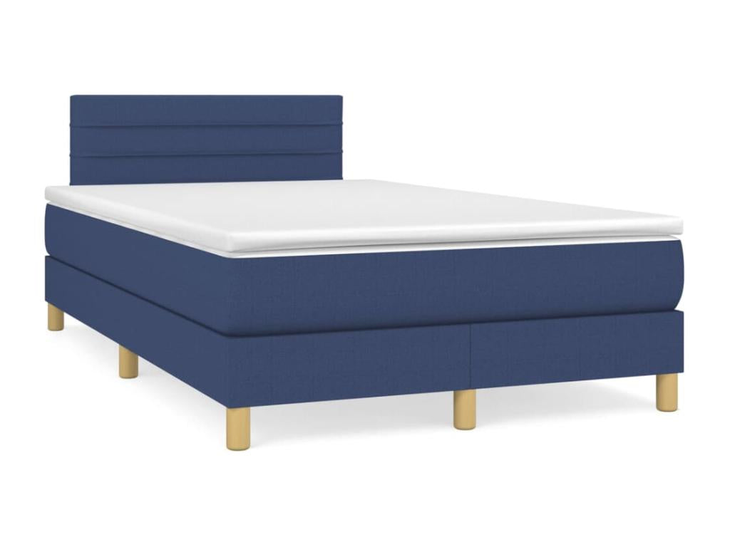 Lit à sommier tapissier avec matelas Bleu 120x200 cm Tissu GQTT65336