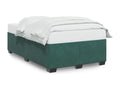 Cadre de lit sans matelas vert foncé 120x190 cm velours MTUR04289