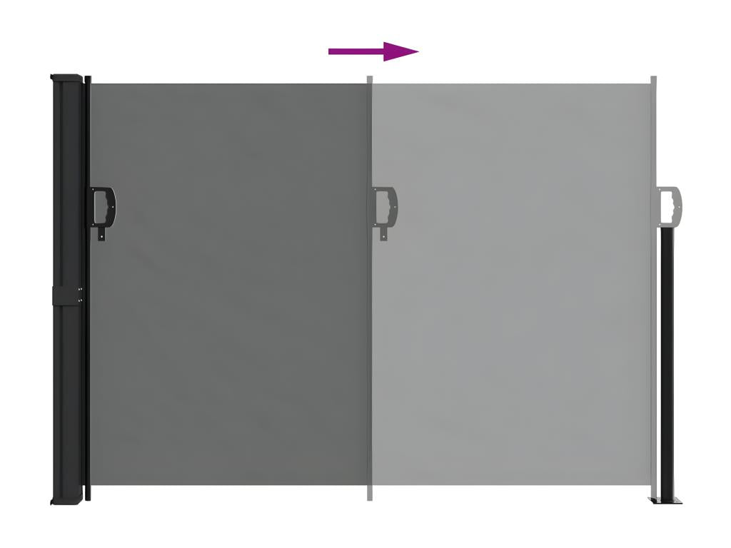 Auvent latéral rétractable anthracite 140x500 cm XNEQ09229