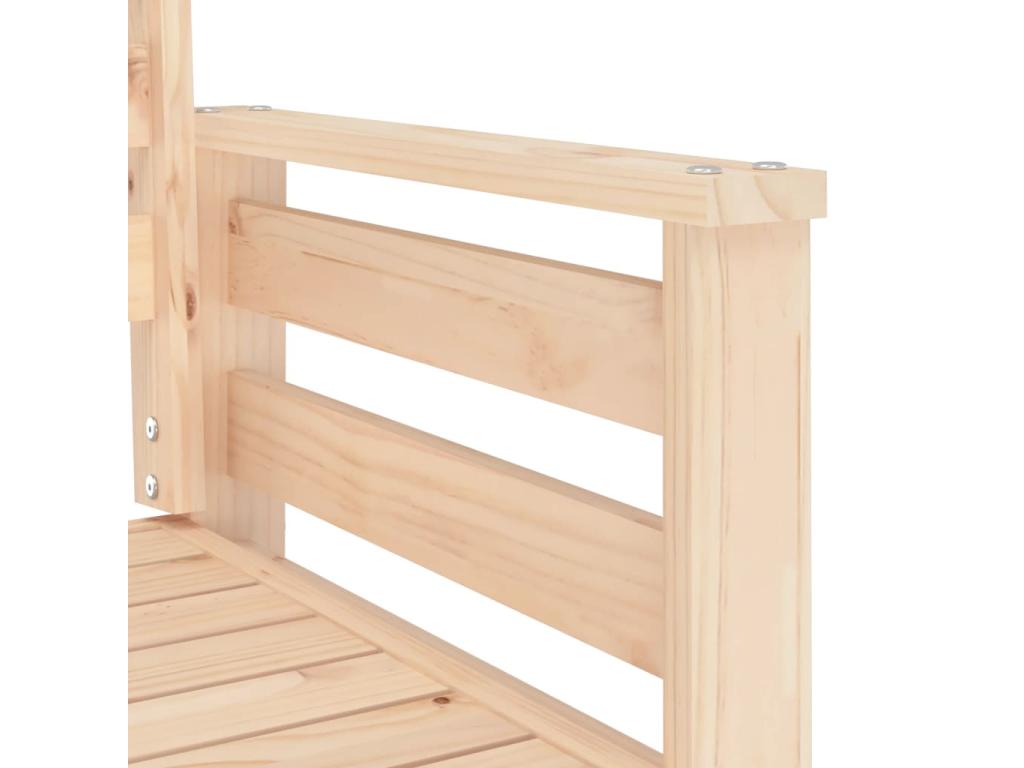 Banc de jardin avec table 2 places bois de pin massif MTFJ27043