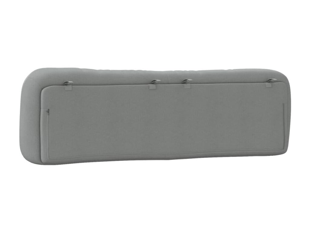 Coussin de tête de lit gris clair 180 cm tissu ILAH03293