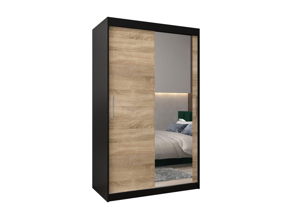 Armoire Mobenze 2 À Portes Coulissantes 200/120/62 2 portes Noir/Mobenze XSJQ55713