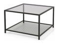 Basse carrée en verre métal 70x70x45 cm 20 0007873 CFET06275