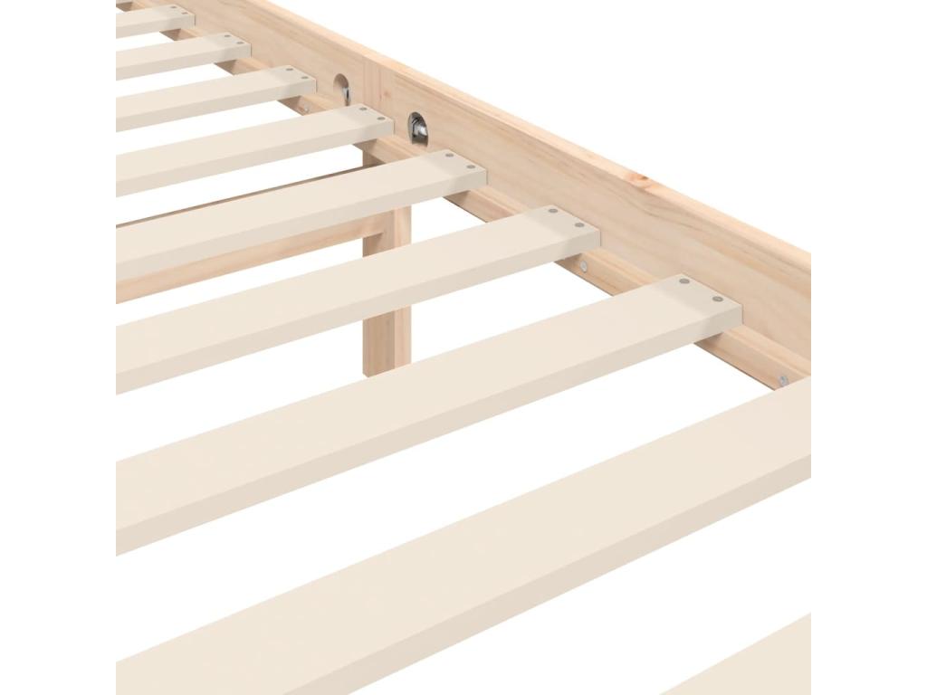 Cadre de lit avec tête de lit 200x200 cm bois massif XNGR81572