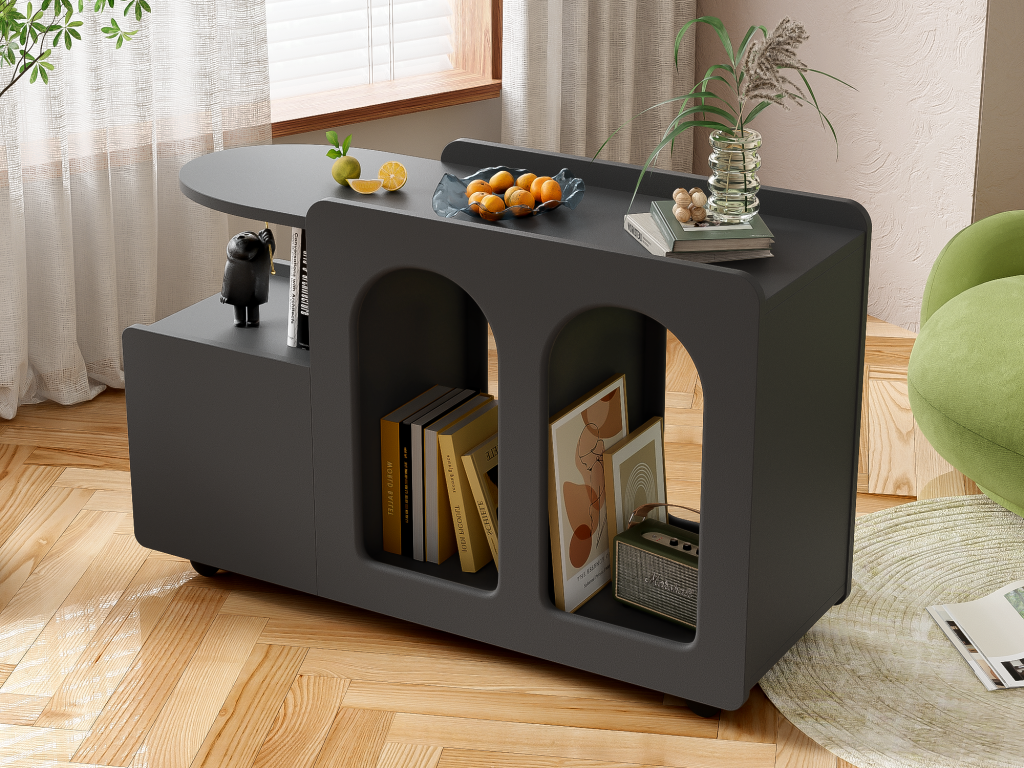 Buffet à Boislis - avec rangement multifonctionnel - design unique - Noir IXZB58146