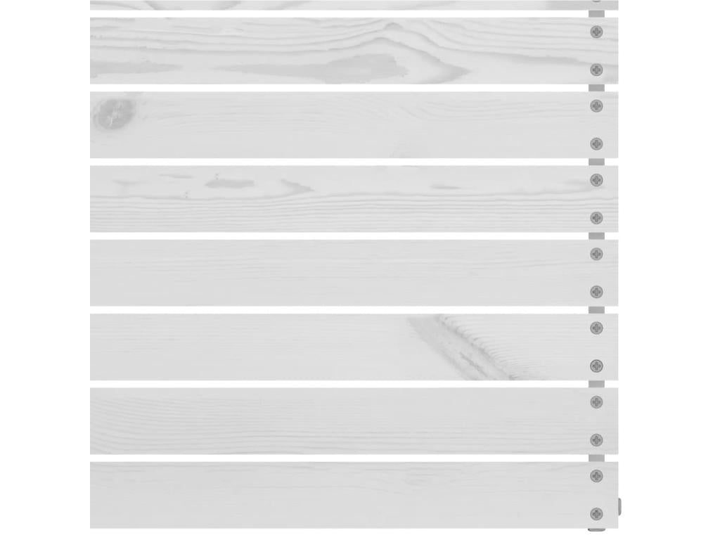 Canapés centraux de jardin 4 pcs Blanc Bois de pin massif VOCS66946
