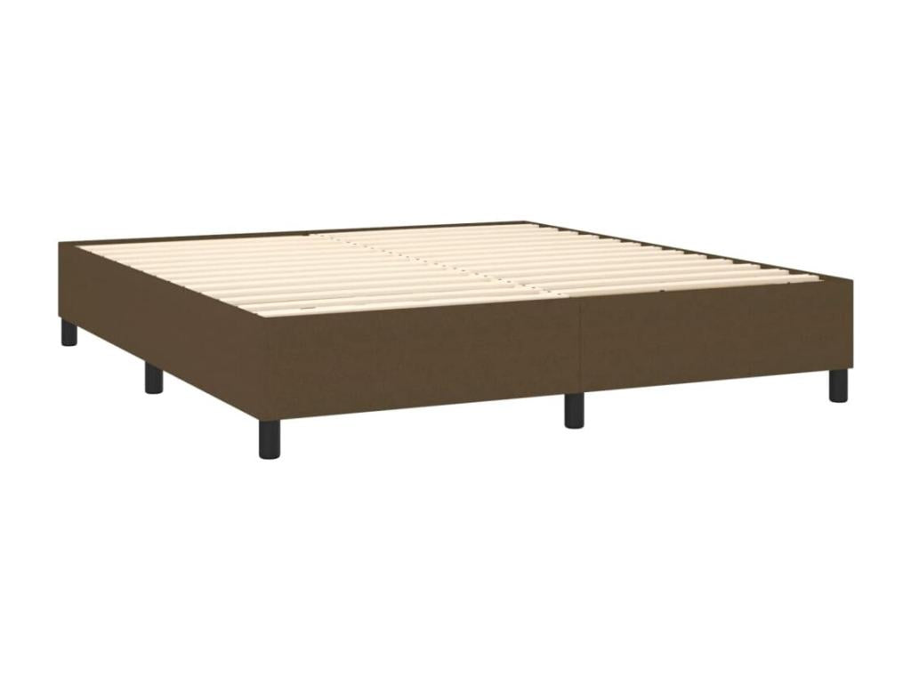 Sommier à Boislis de lit matelas et LED Marron foncé 180x200cm BUCN15816