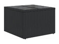 Salon de jardin 6 pcs avec coussins noir résine tressée XBID76565