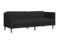Ensemble de canapés 2 pièces noir tissu BTAX45564