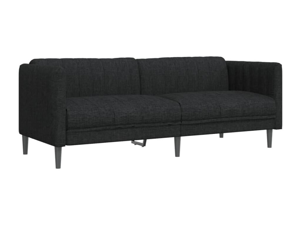 Ensemble de canapés 2 pièces noir tissu BTAX45564
