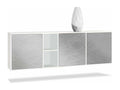 Corps En Blanc Mat/façades Métal Rêche LxHxP 182x53x35 cm OJZV97793