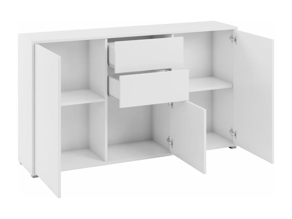 Commode Mobenze 100 Blanc Avec tiroirs et portes Nombre de tiroirs 2 93x141cm OZVV09988