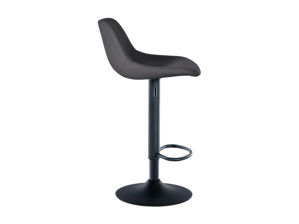 Tabourets de bar - Velours / Métal - Gris foncé - Boislis QUGD74396