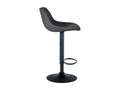 Tabourets de bar - Velours / Métal - Gris foncé - Boislis QUGD74396